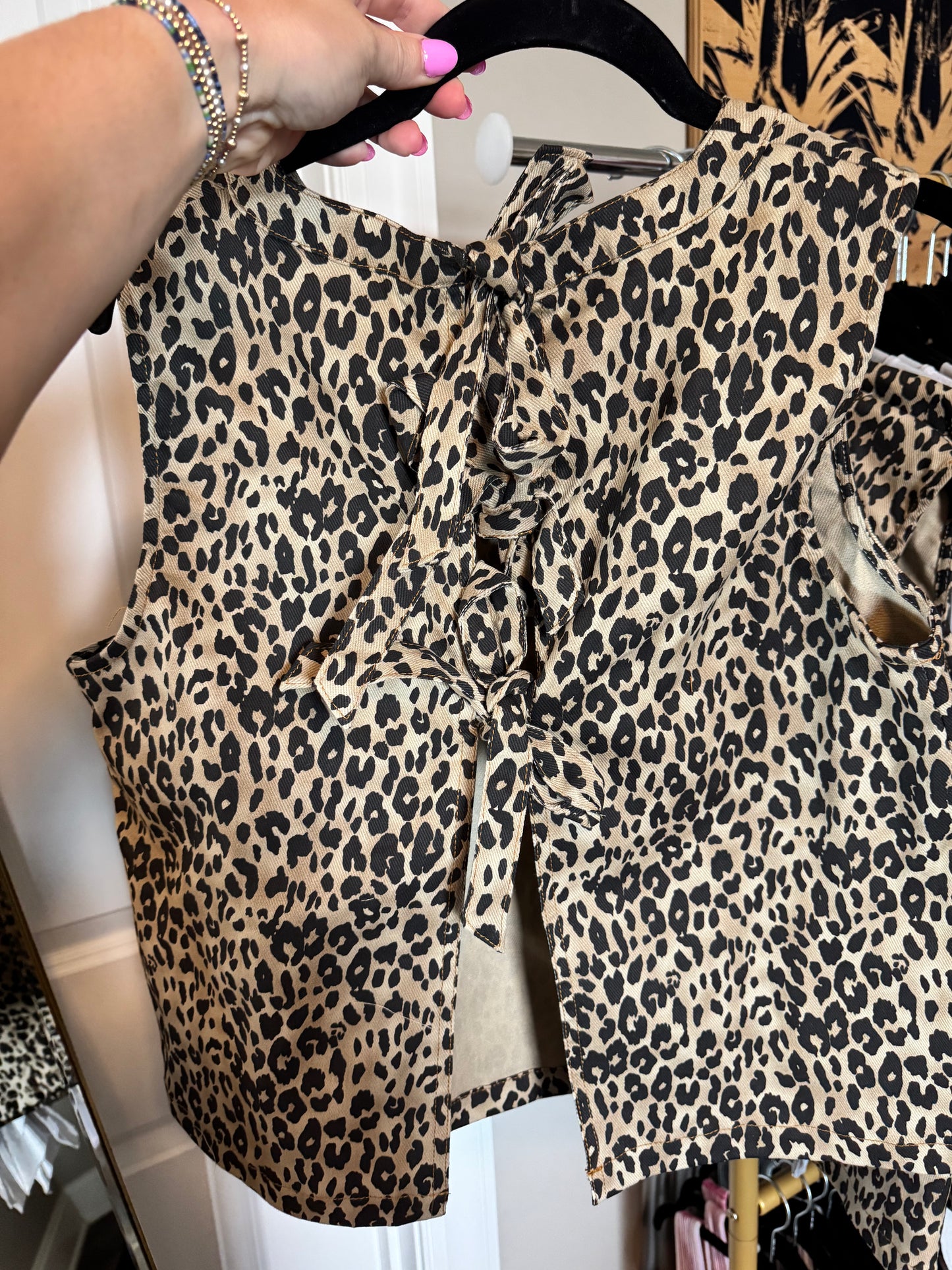 Leopard Tie Tank