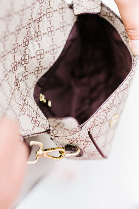 Khaki Flower Crossbody