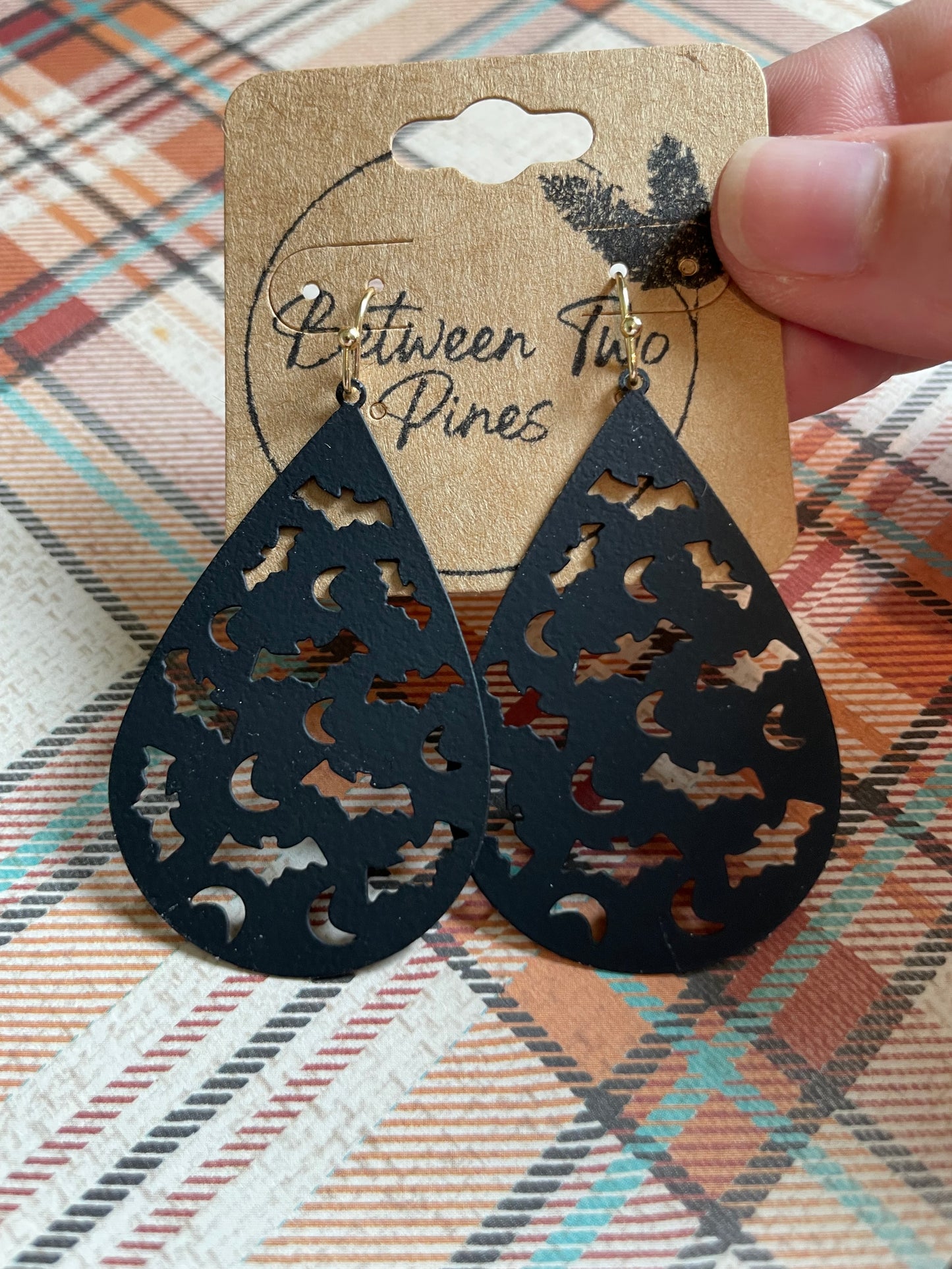 Teardrop Bat Earrings