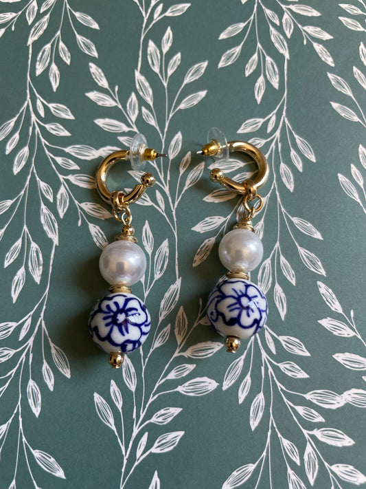 Painted Pearl Dangles