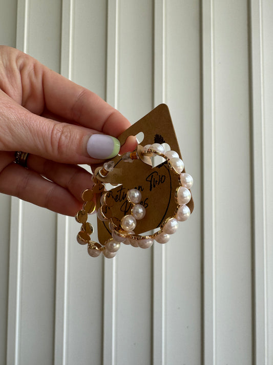 Ziggy Pearl Hoops