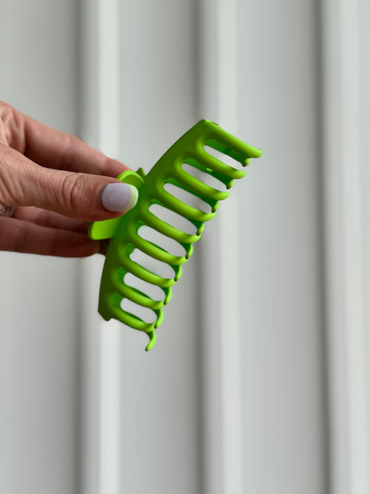 Jumbo Claw Clip-Lime Green