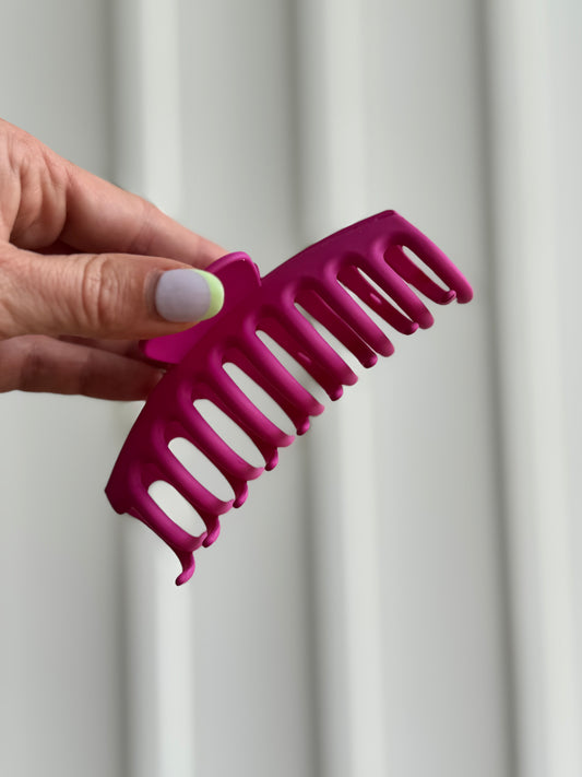 Jumbo Claw Clip-Hot Pink