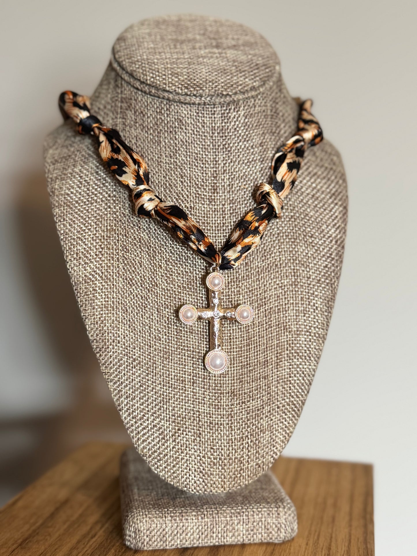 Leopard Scarf Necklace