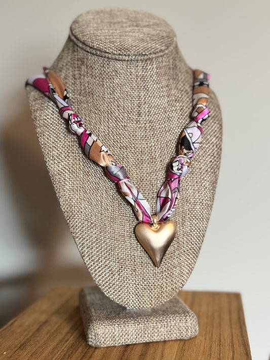 Heart Scarf Necklace