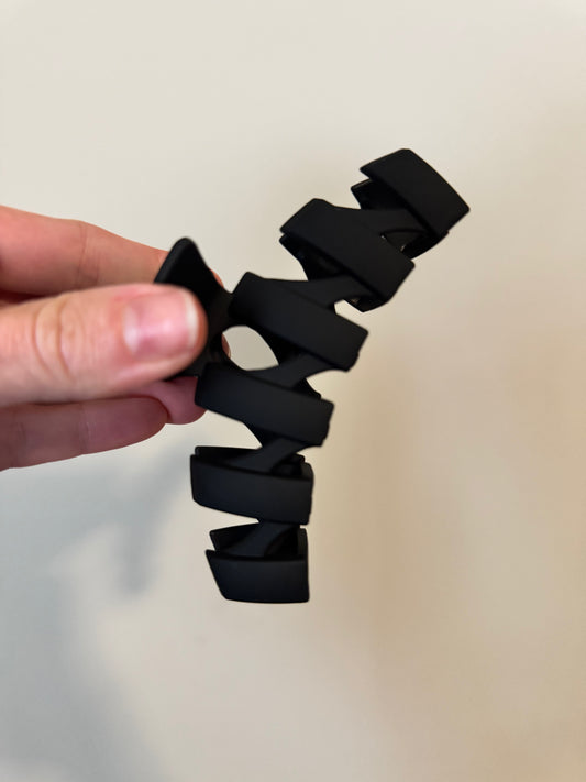 Large Ziggy Claw Clip-Black