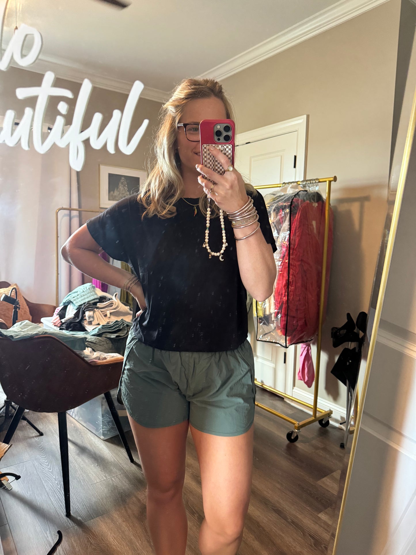 Phoebe Athletic Shorts- Ash Jade