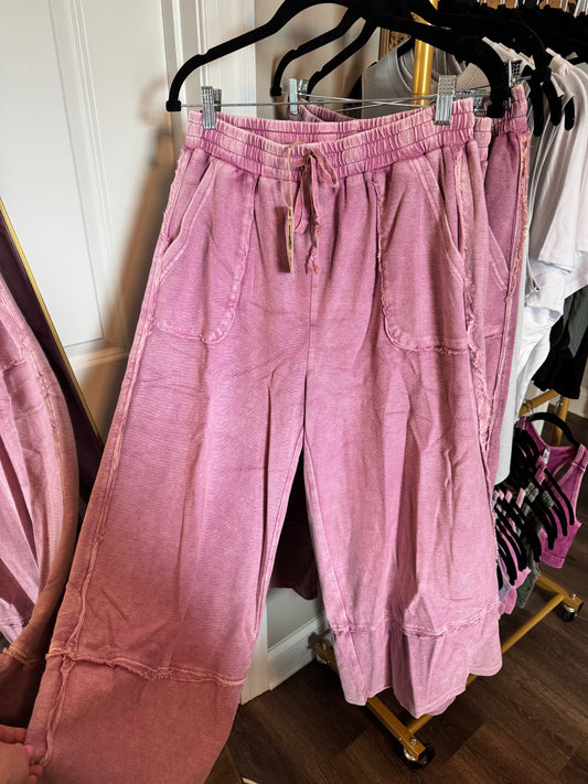 Berry Wide Leg Pants