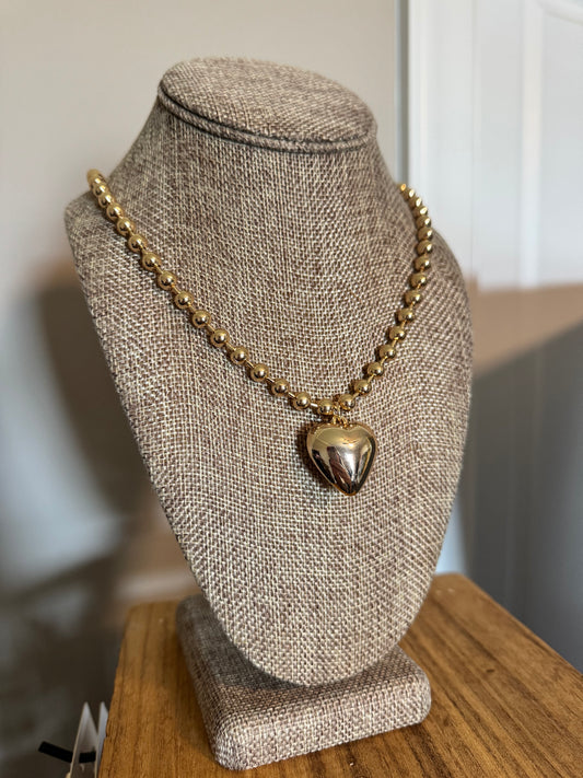 Large Heart Charm Necklace
