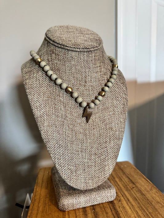 Beaded Bolt Necklace