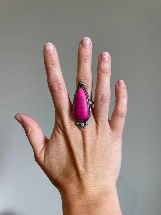 Pink Stone Statement Ring