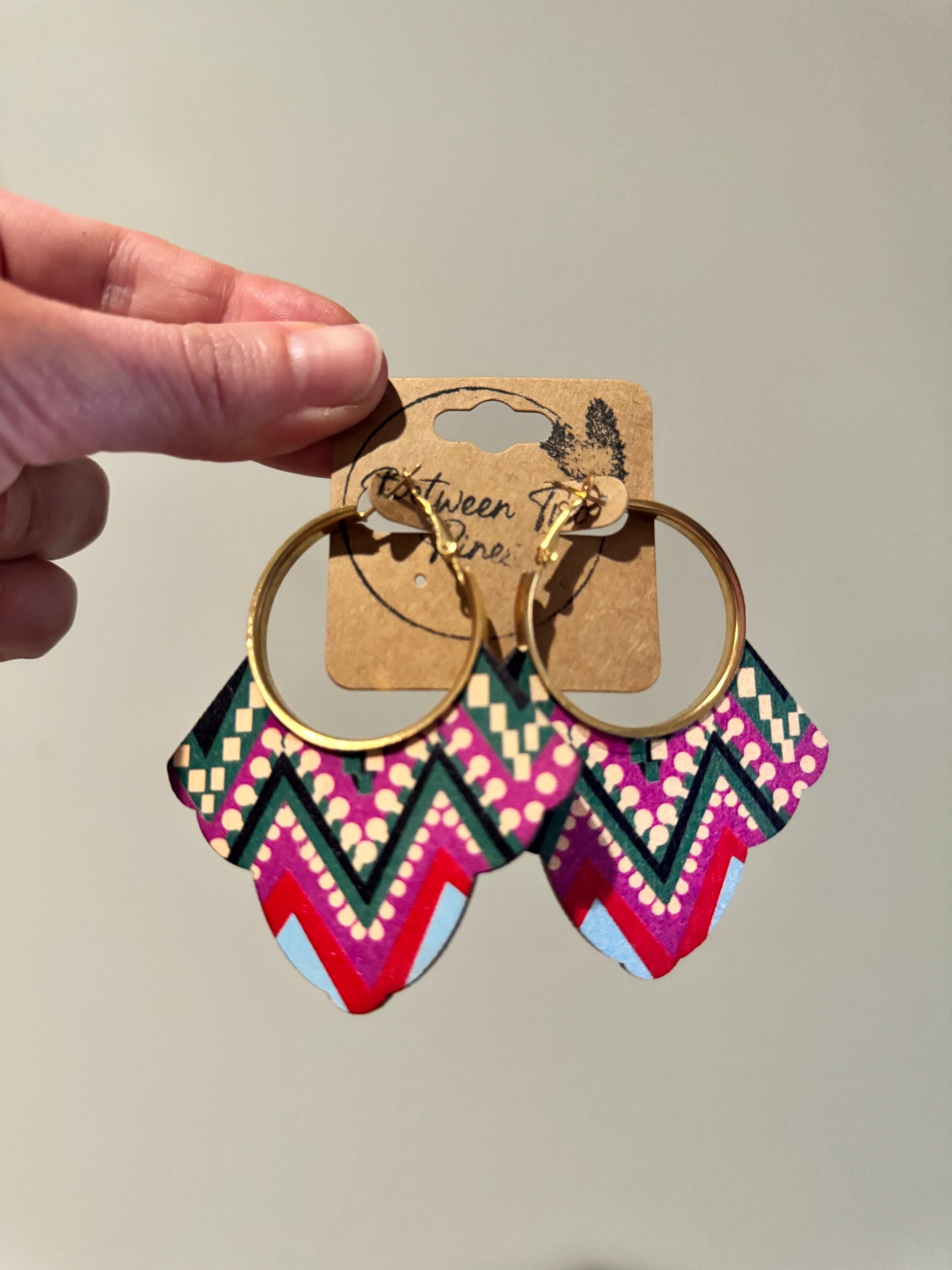 Painted Wooden Statement Hoops