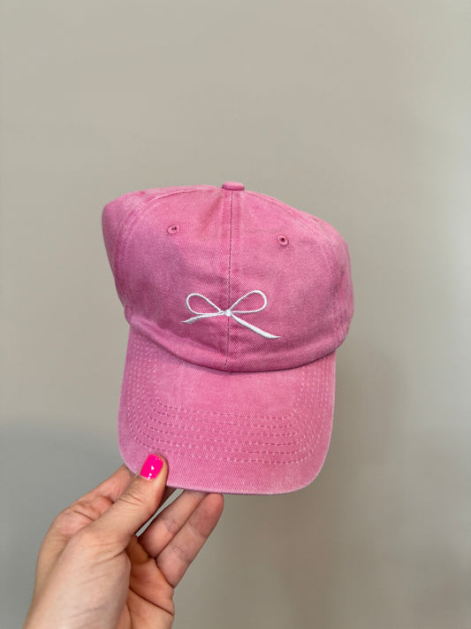 Coquette Stitched Hat- Pink