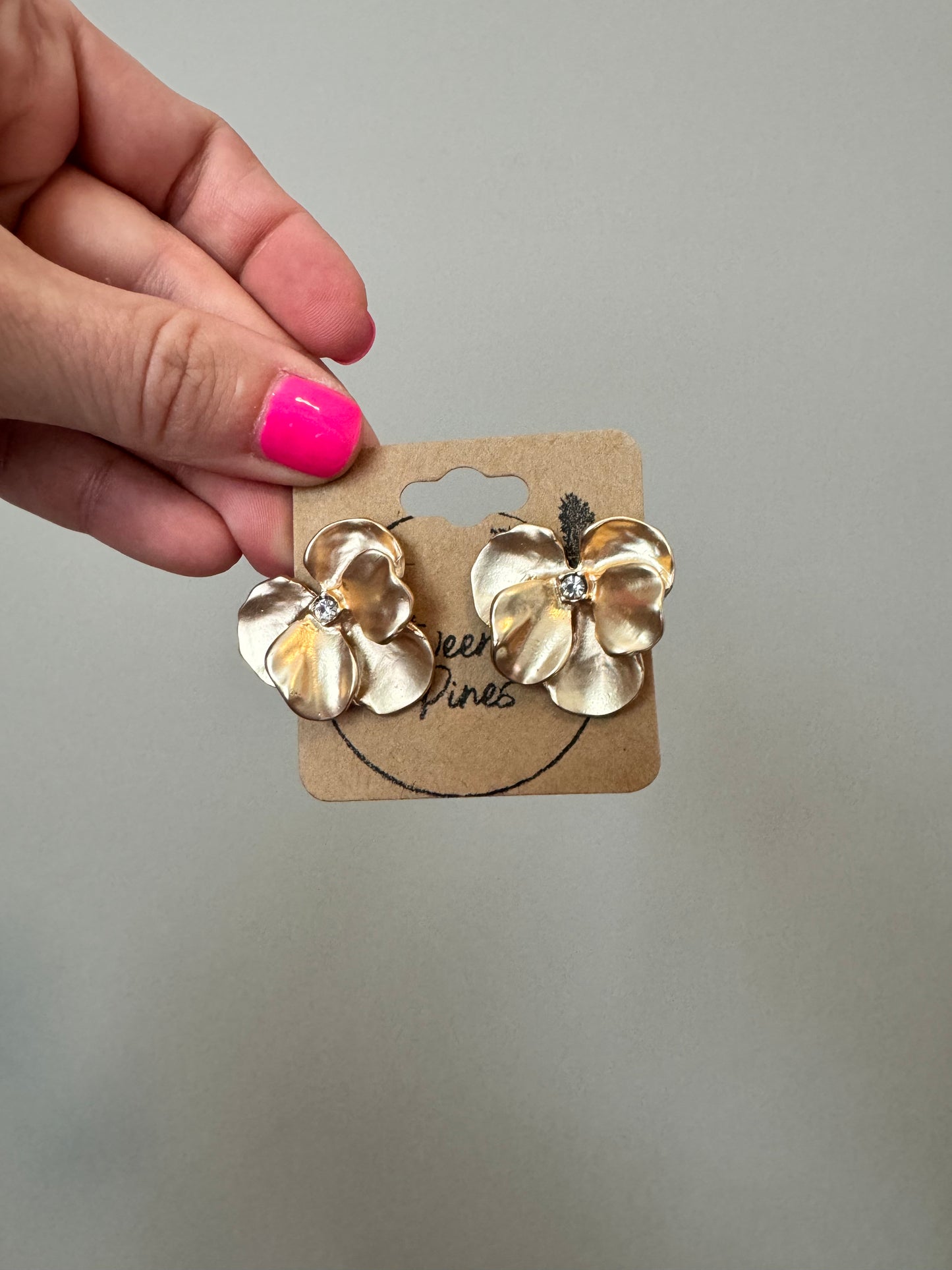 Gold Flower Studs