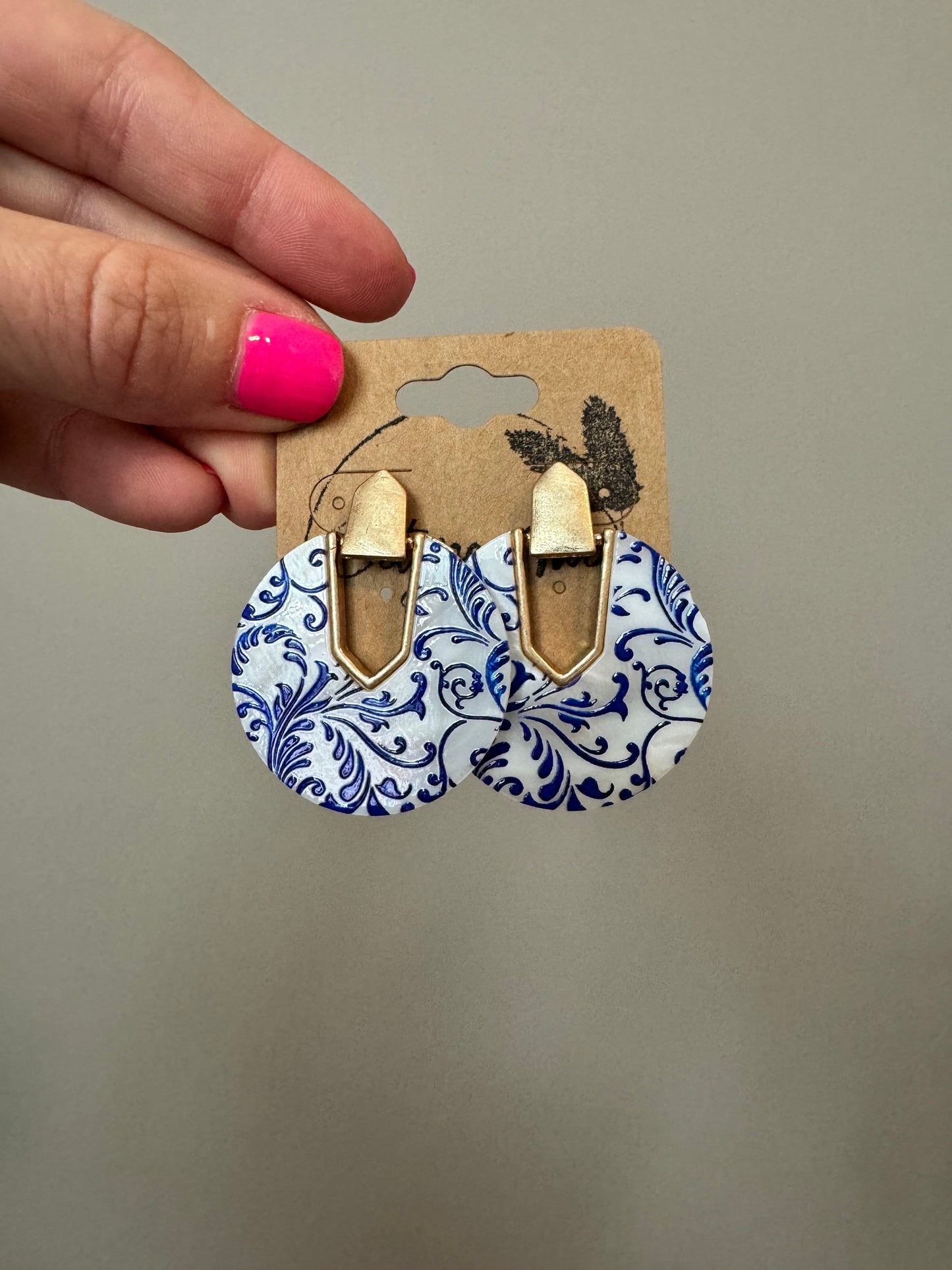 Painted Shell Earrings