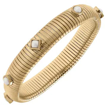 Pearl and Gold Bangle