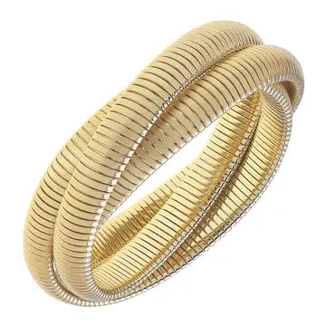 Gold Braided Bangle