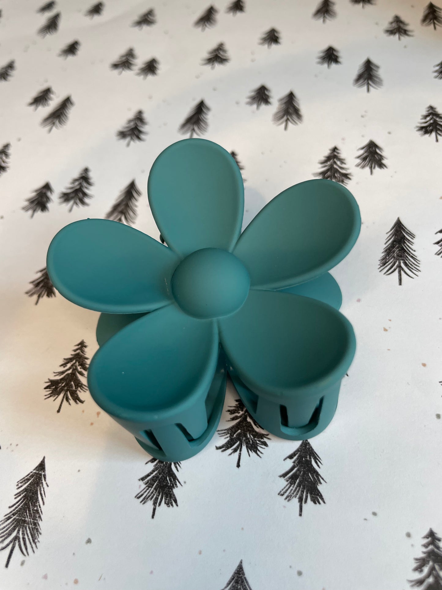 Flower Clawclip-Teal