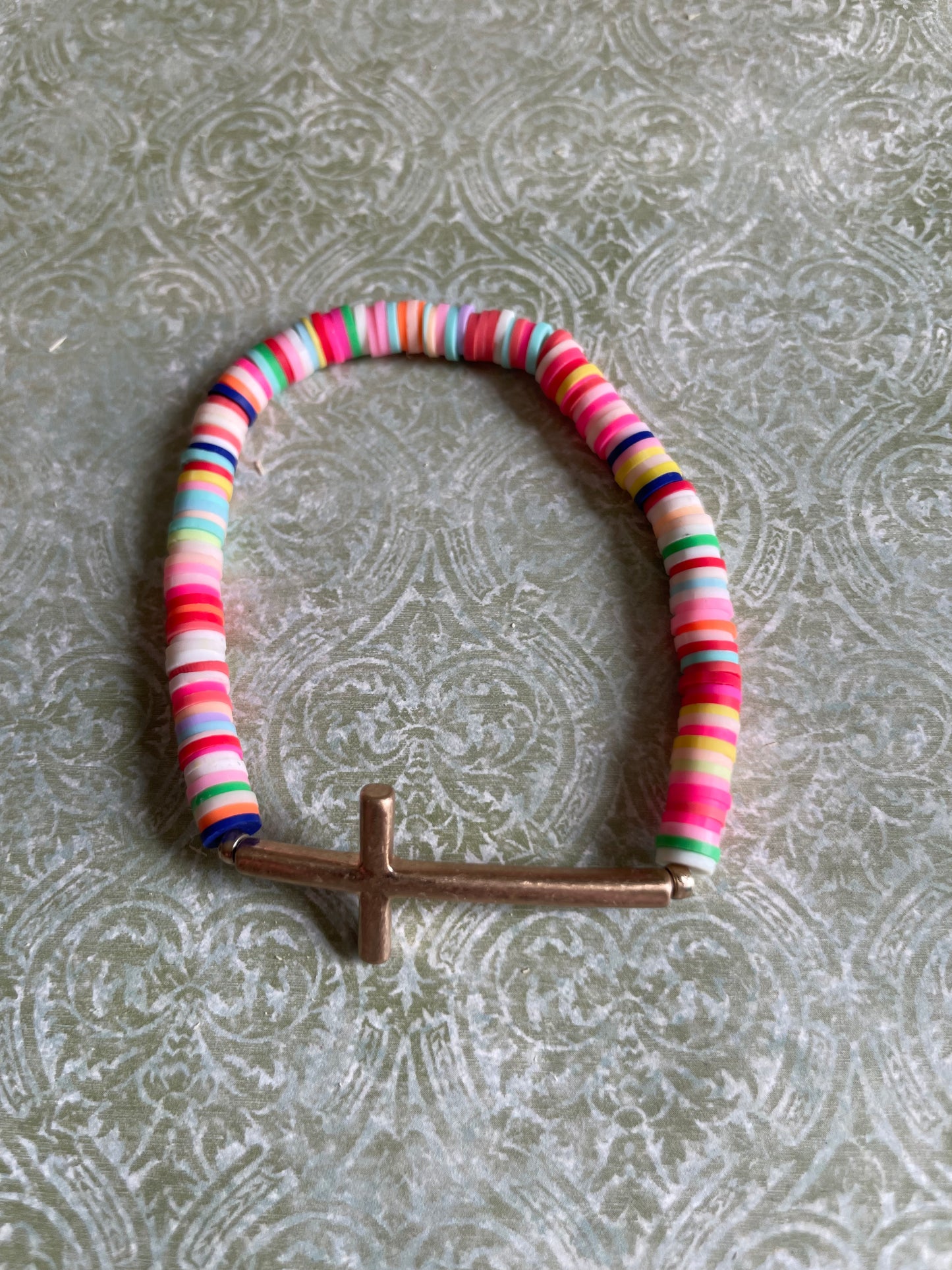 Rainbow Cross Bracelet