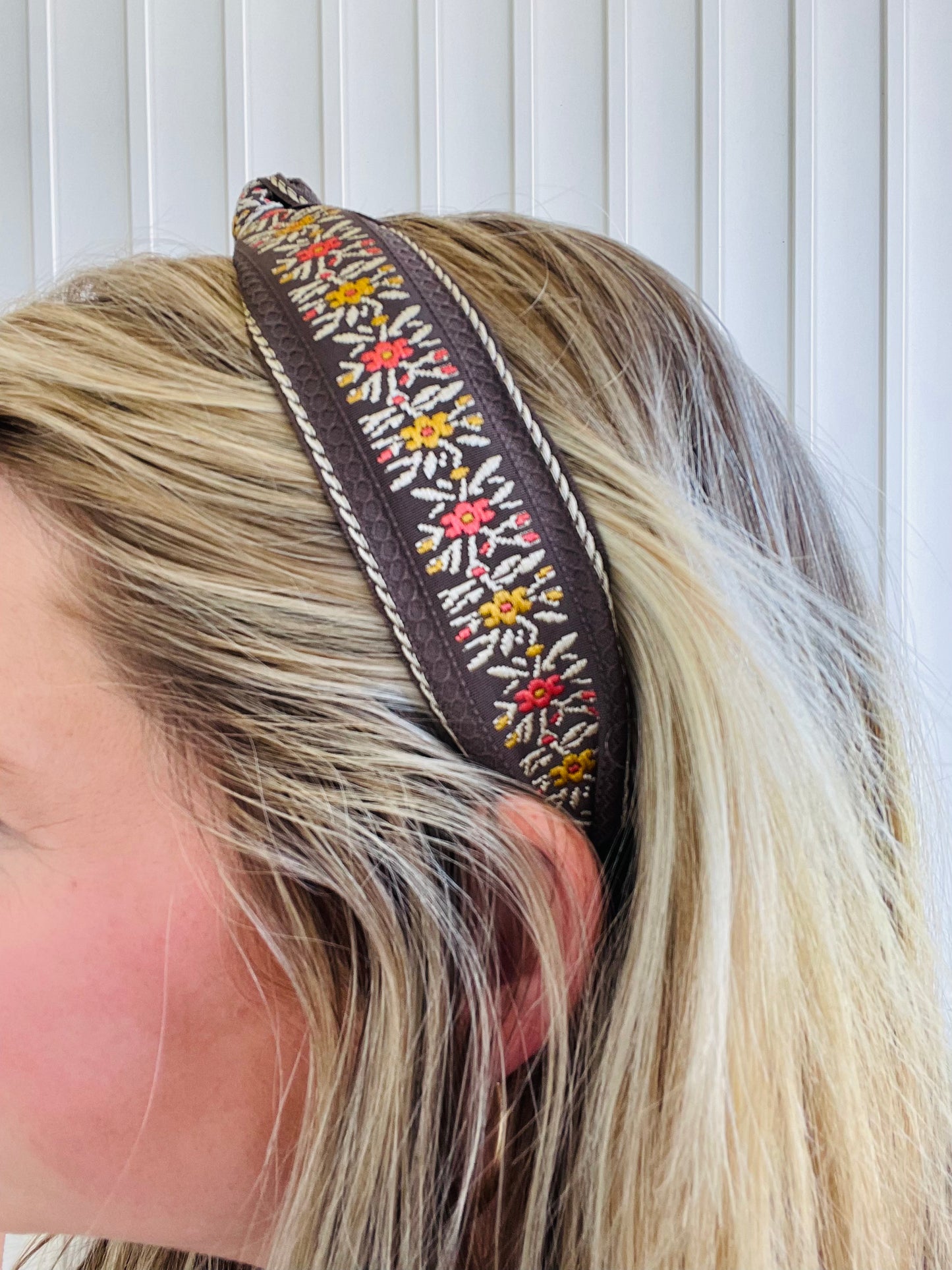 Stitched Floral Headband