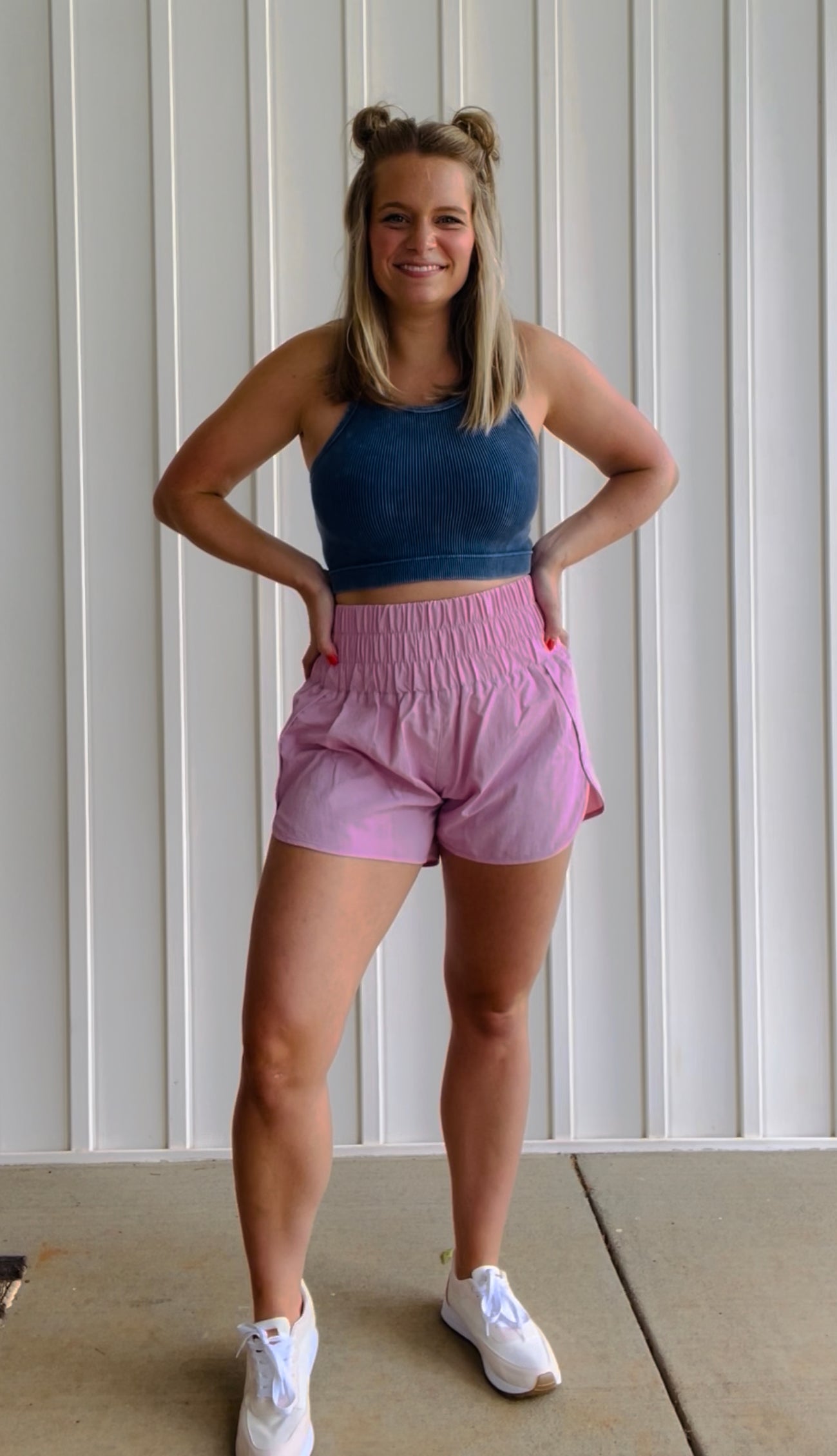 Phoebe Athletic Shorts-Pink