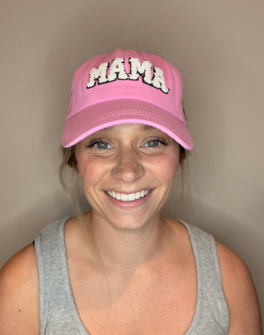 Mama Baseball Hat-Pink