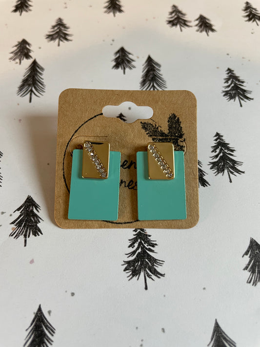 Turquoise Card Earrings