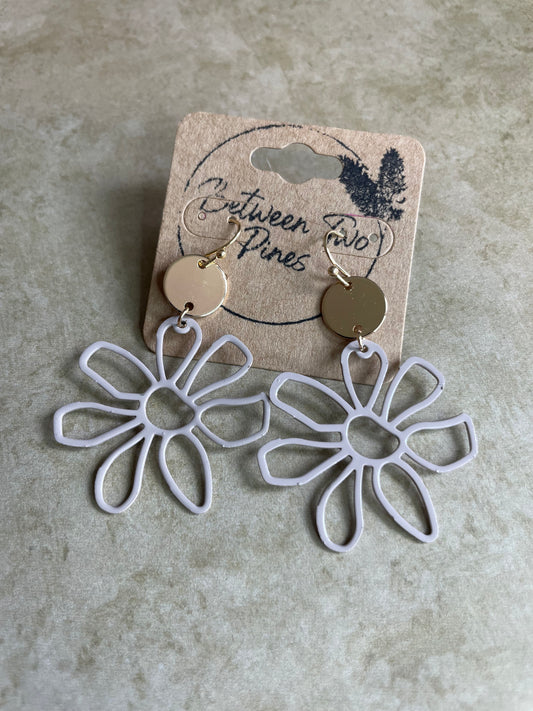 Wire Flower Earrings