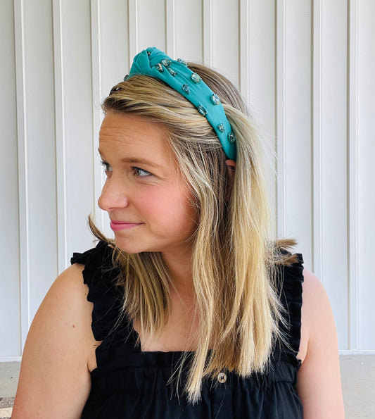 Teal Jewel Headband