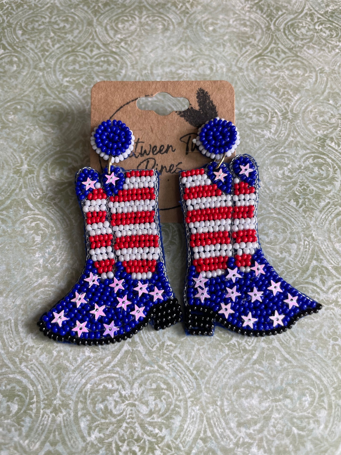 Freedom Beaded Boot Earrings