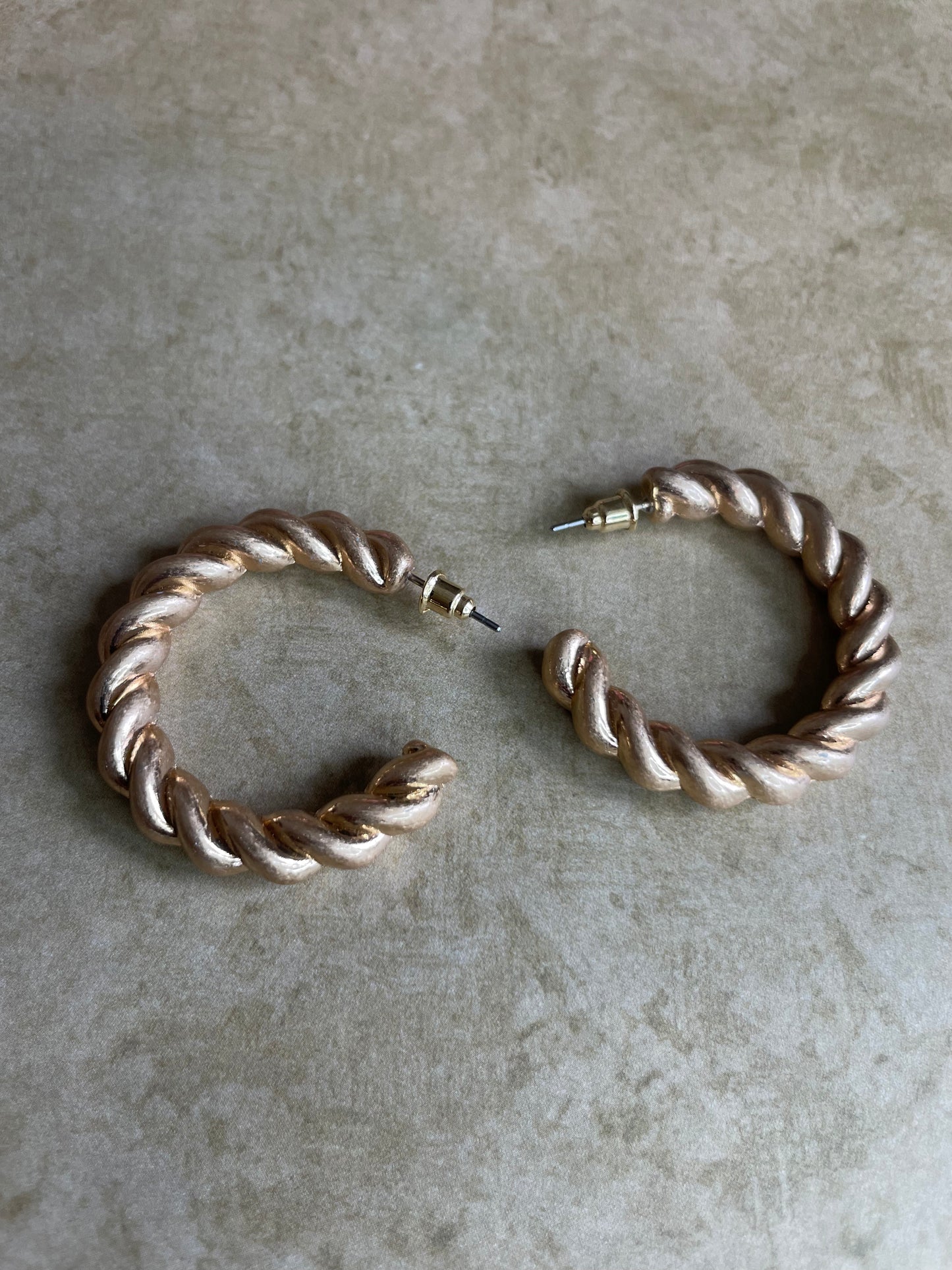 Twisted Gold Hoops