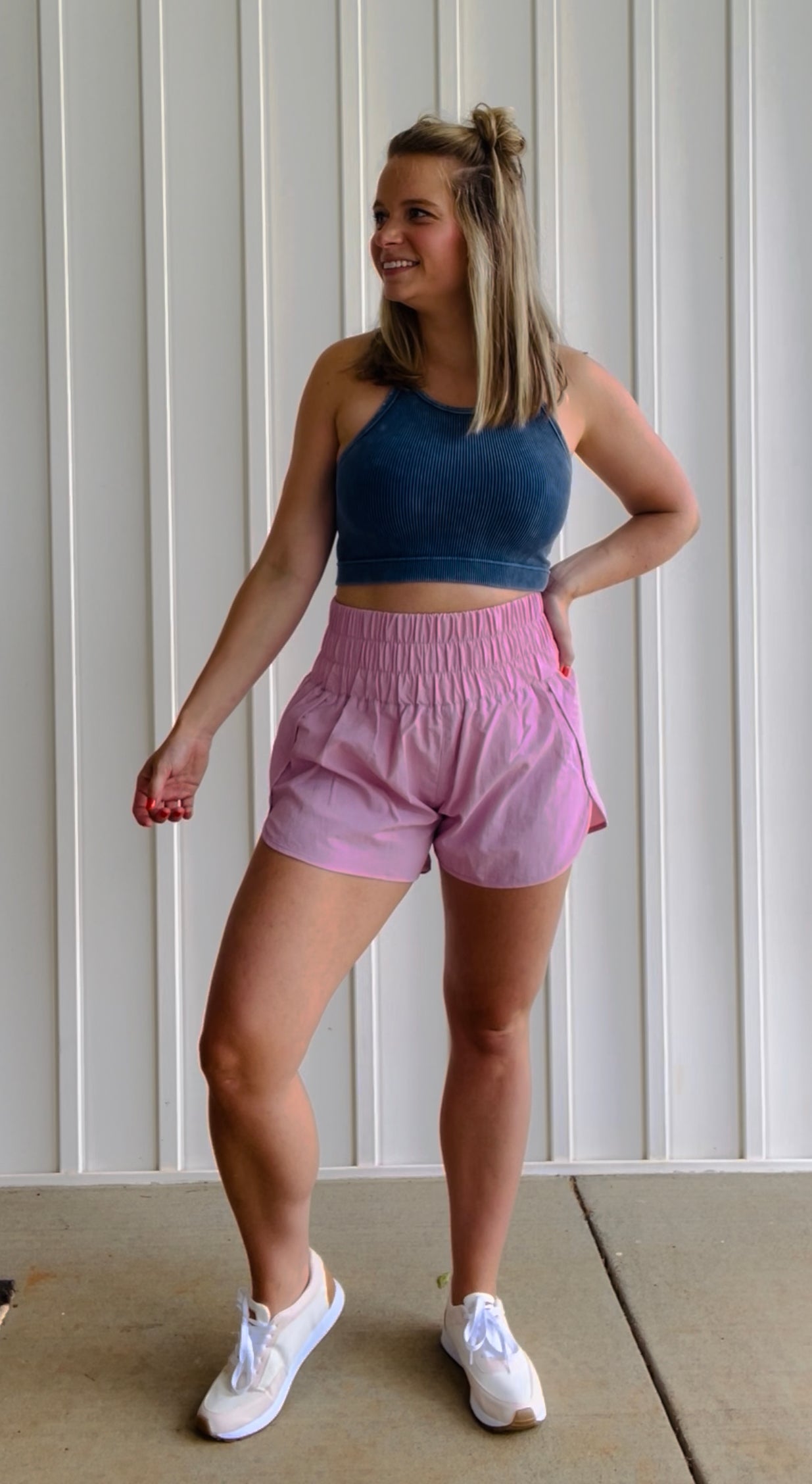 Phoebe Athletic Shorts-Pink