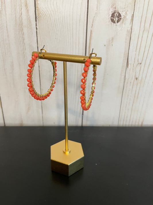 Sunset Beaded Hoops